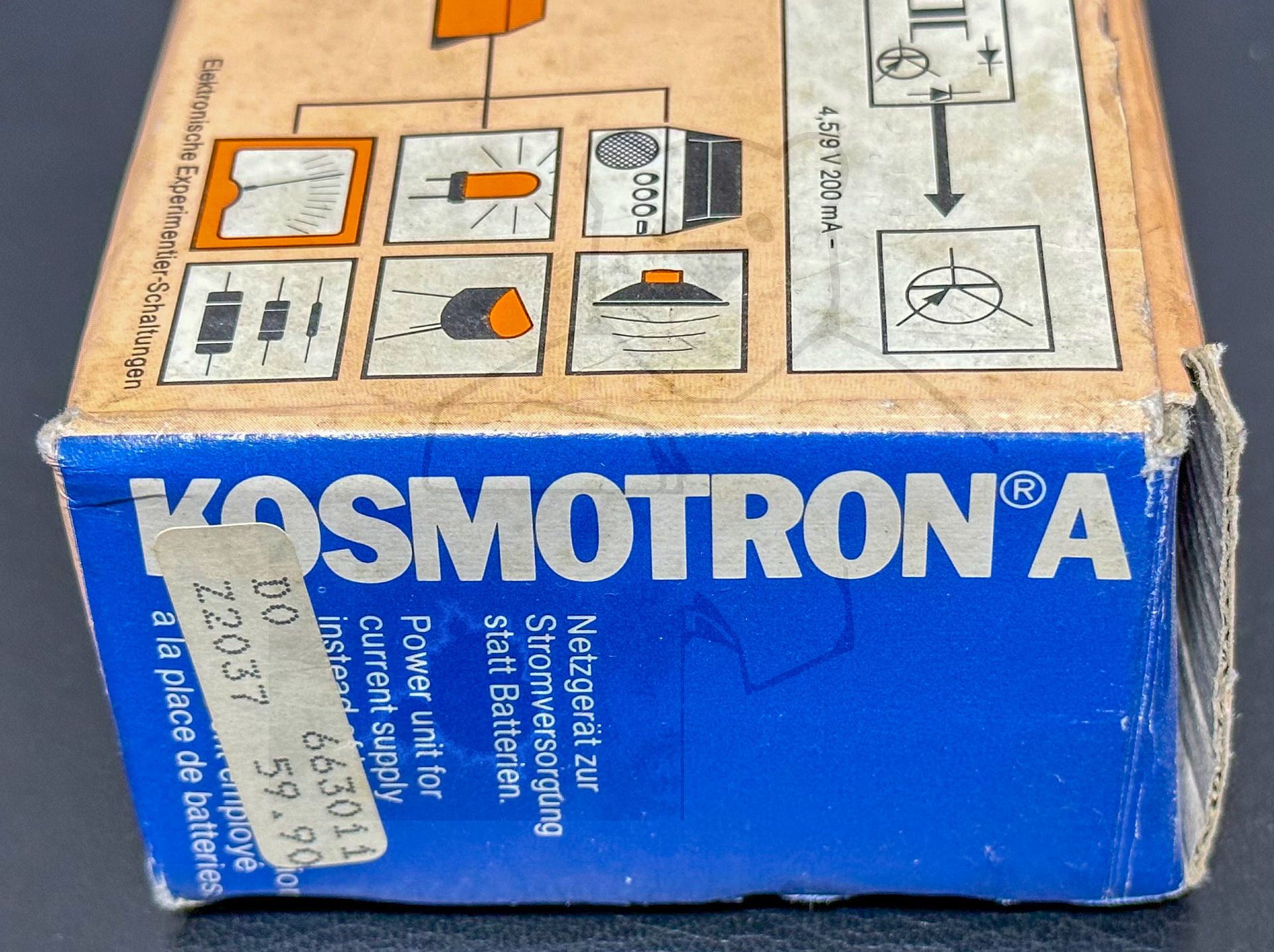 Kosmos Elektronik Kosmotron A Netzteil - Verpackung, Rückseite